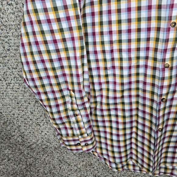 Charles Tyrwhitt Shirt Mens XL Red Plaid Button Down Classic Pocket Casual‎ - Picture 3 of 7